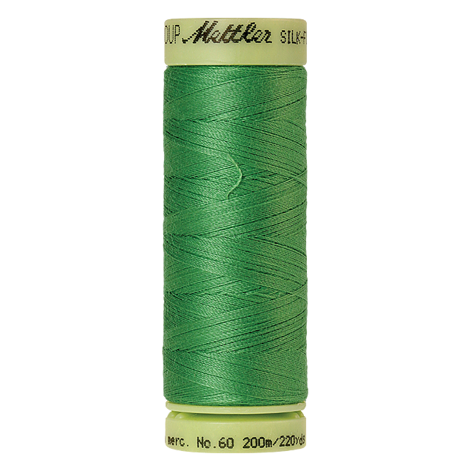 Silk-Finish Cotton 60, 200m - Vibrant Green: Reines Baumwollgarn aus 100% langstapliger, ägyptischer Baumwollte von Amann Mettler