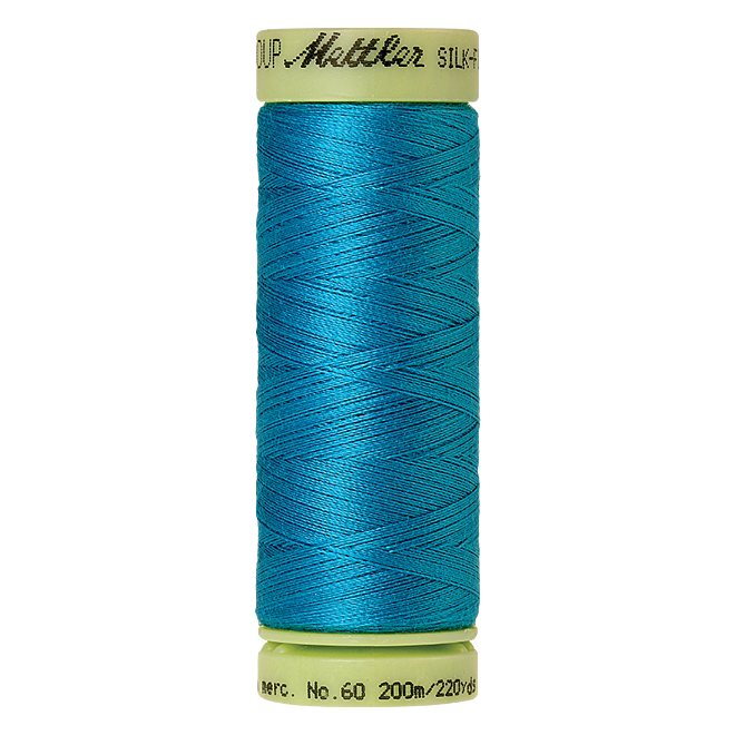 Silk-Finish Cotton 60, 200m - Caribbean Blue: Reines Baumwollgarn aus 100% langstapliger, ägyptischer Baumwollte von Amann Mettler