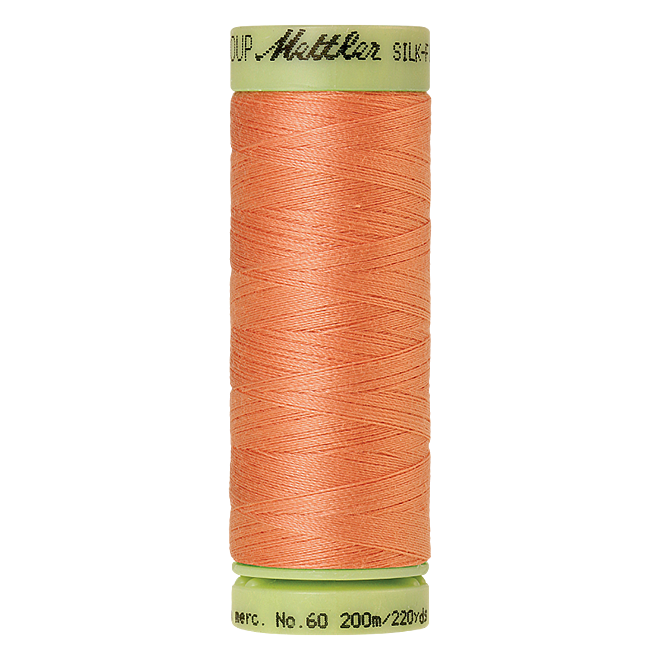 Silk-Finish Cotton 60, 200m - Shell Coral: Reines Baumwollgarn aus 100% langstapliger, ägyptischer Baumwollte von Amann Mettler