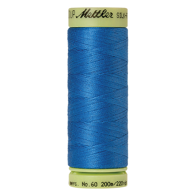 Silk-Finish Cotton 60, 200m - French Blue: Reines Baumwollgarn aus 100% langstapliger, ägyptischer Baumwollte von Amann Mettler
