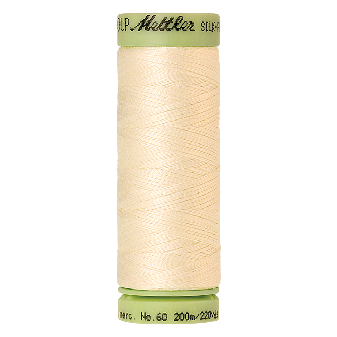 Silk-Finish Cotton 60, 200m - Antique White: Reines Baumwollgarn aus 100% langstapliger, ägyptischer Baumwollte von Amann Mettler