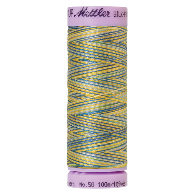 Silk-Finish Multi 50, 100m - China Blue : Reines Baumwollgarn aus 100% langstapliger, ägyptischer Baumwollte von Amann Mettler