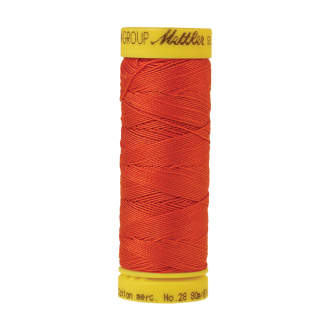 Silk-Finish Cotton 28, 80m - Paprika: Reines Baumwollgarn aus 100% langstapliger, ägyptischer Baumwollte von Amann Mettler