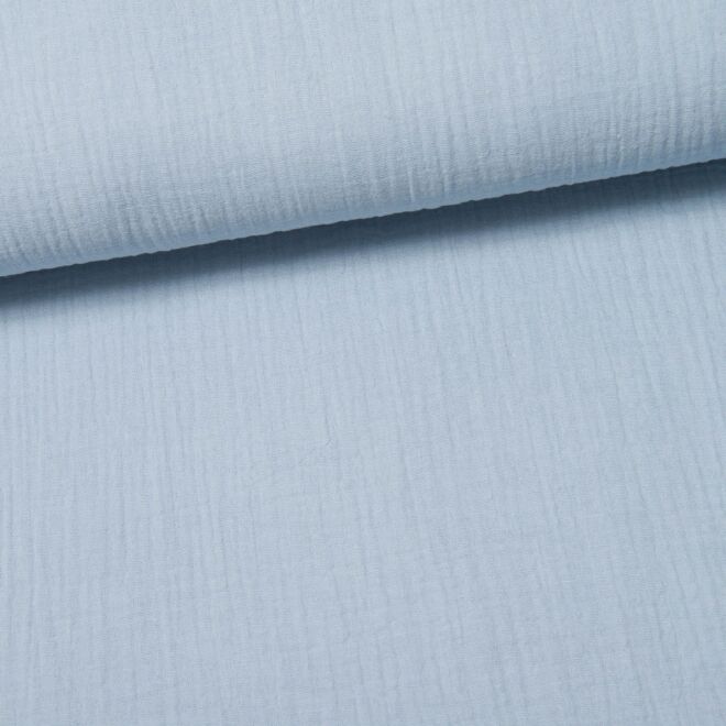 Musselin "Uni" hellblau