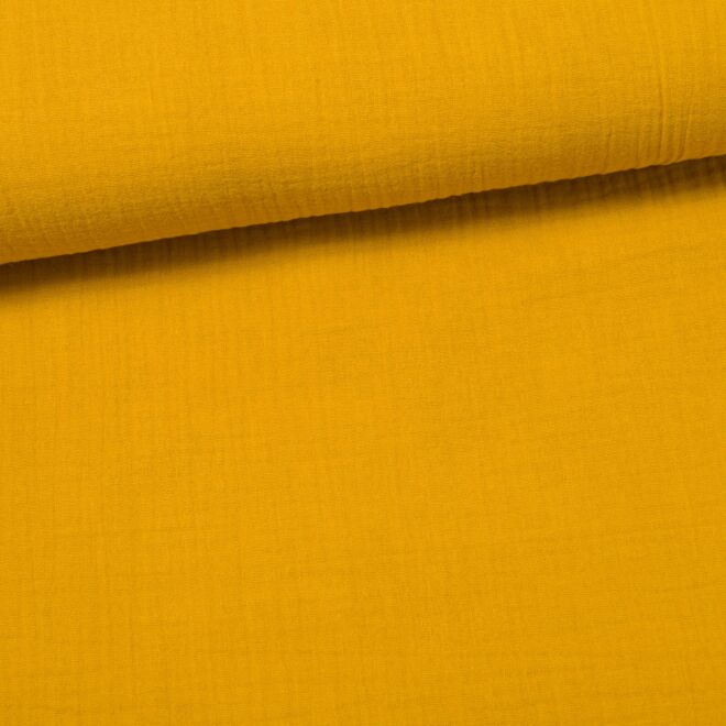 Musselin "Uni" dunkles gelb