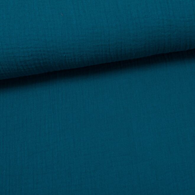 Musselin "Uni" petrol