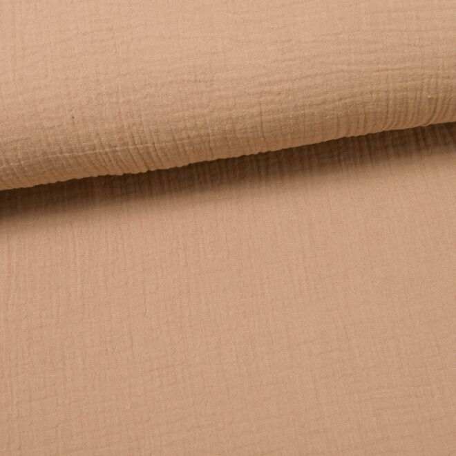 Musselin "Uni" beige