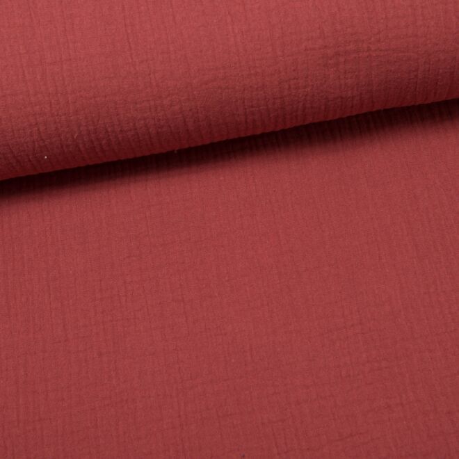 Musselin "Uni" weinrot
