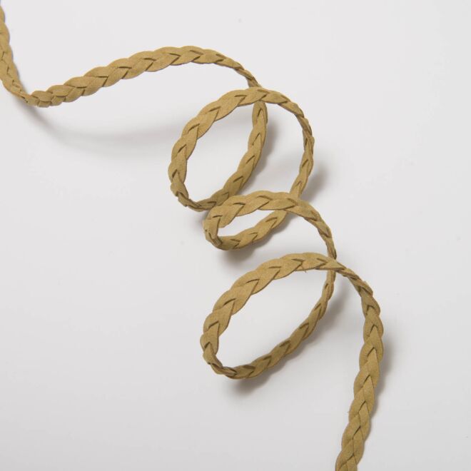 10mm Geflochtene Wildleder-Kordel sand
