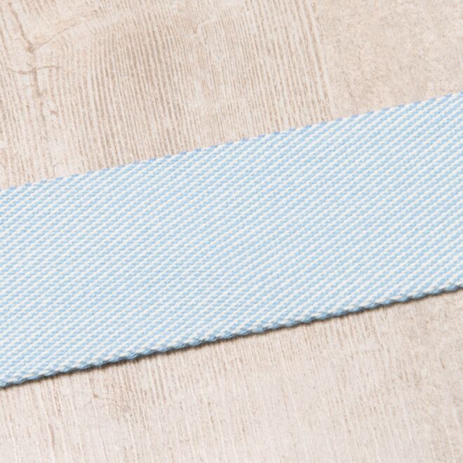 40mm Gurtband "Bonnie" Diagonalstreifen aqua