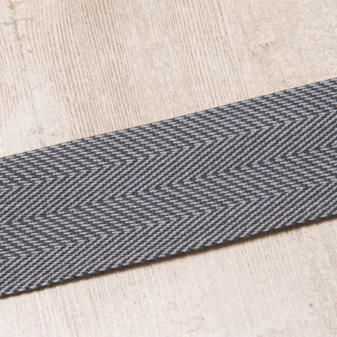 40mm Gurtband "Bonnie" Fischgrät anthrazit