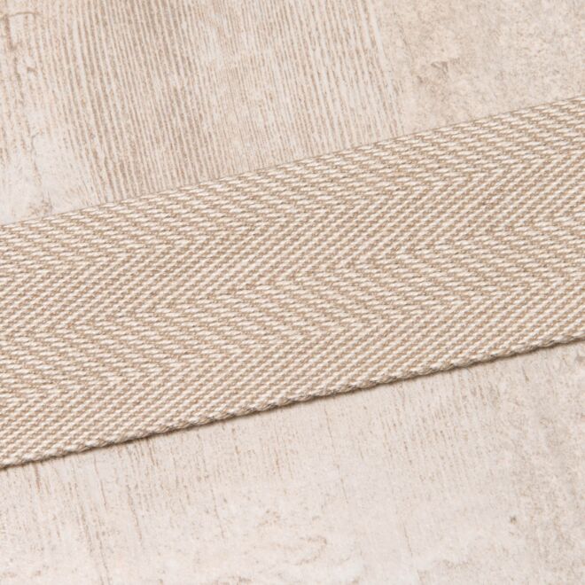 40mm Gurtband "Bonnie" Fischgrät camel