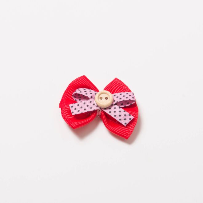 Grosgrain-Schleife Double 4cm rot