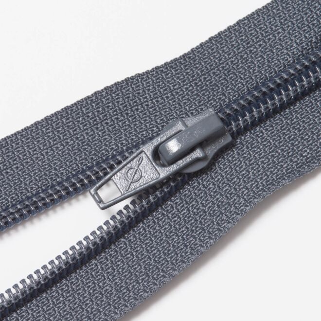 Teilbarer Nylon Reißverschluss, 6mm, anthrazit