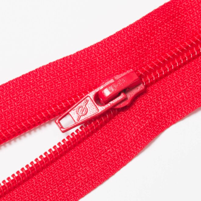 Teilbarer Nylon Reißverschluss, 6mm, scarletrot