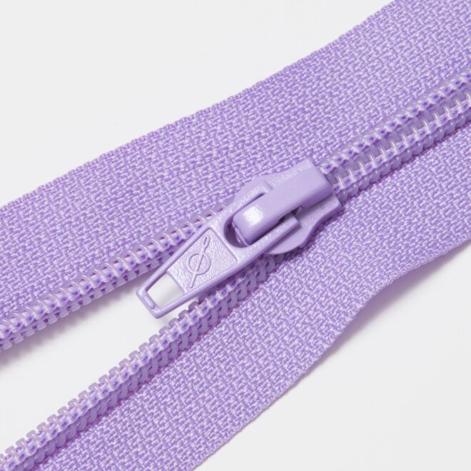 Teilbarer Nylon Reißverschluss, 6mm, lavendel