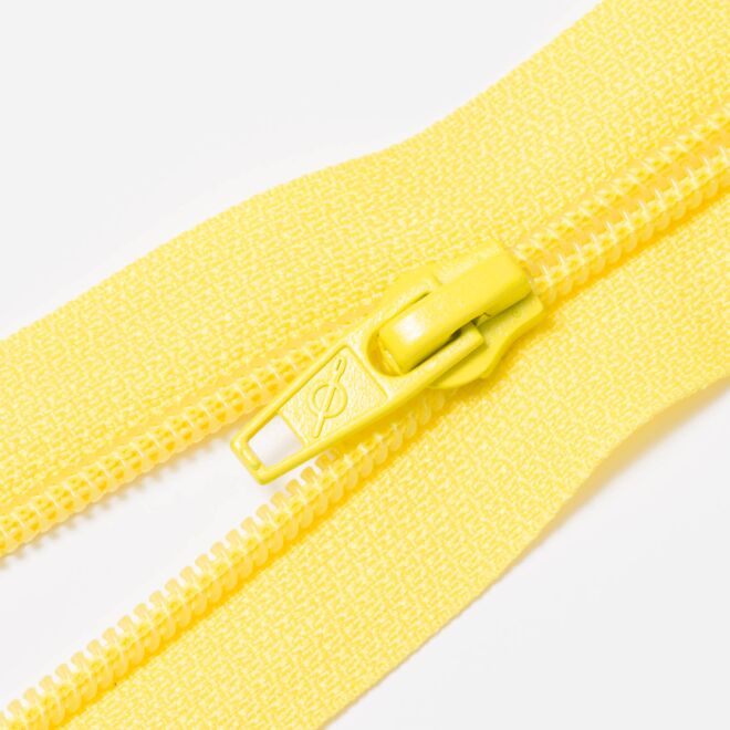 Teilbarer Nylon Reißverschluss, 6mm, gelb