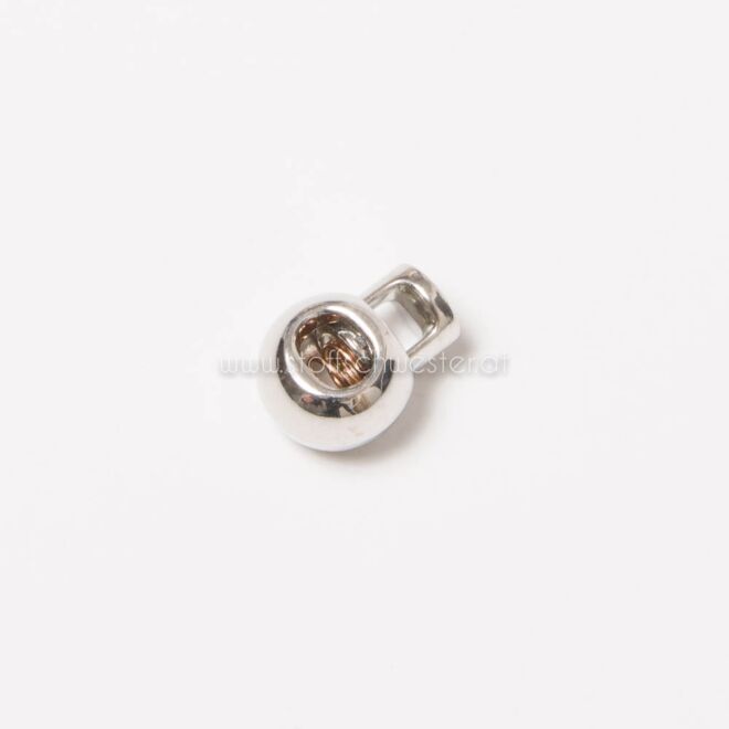 5mm Kordelstopper "Kugel" silber