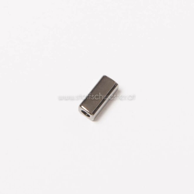 4mm Kordelende "Rechteck" anthrazit