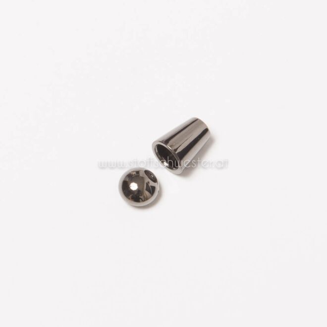 4mm Kordelende "Zylinder" anthrazit