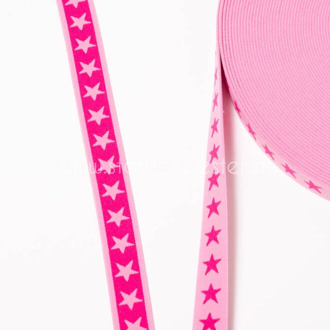 20mm Sternengummi rosa/pink