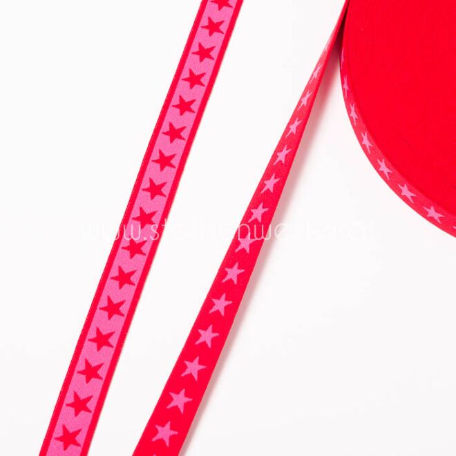 20mm Sternengummi rot/pink