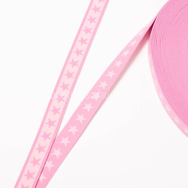 20mm Sternengummi rosa/hellrosa
