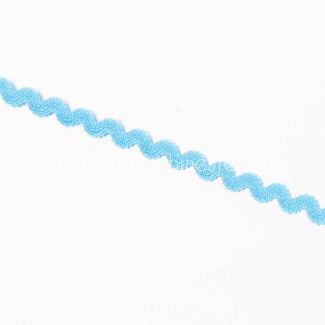 8mm Zackenlitze elastisch aqua