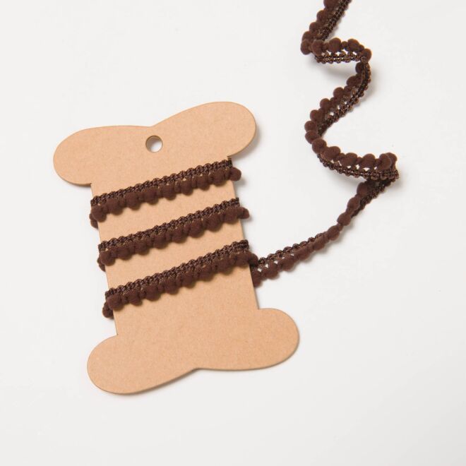 10mm Bommelborte braun