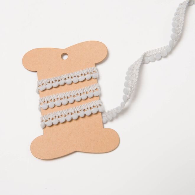 10mm Bommelborte silber