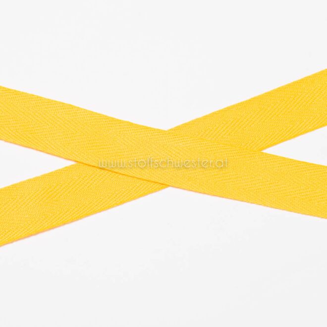 20mm Baumwollköperband gelb