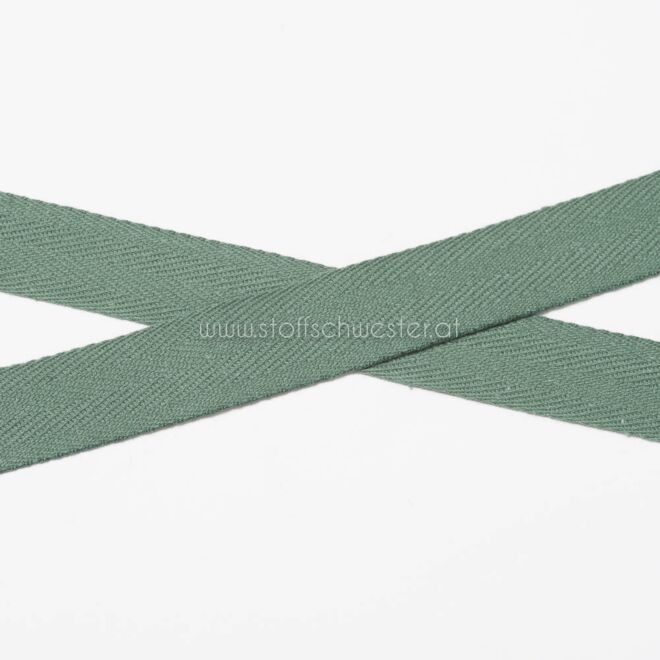 20mm Baumwollköperband dunkelgrün