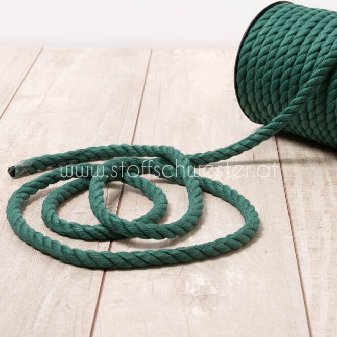 10mm Kordel "soft" dunkelgrün