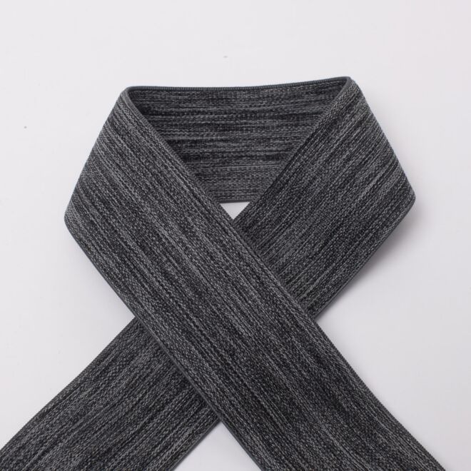 40mm Soft-Gummiband mittelgrau-meliert