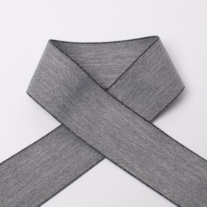 40mm Soft-Gummiband hellgrau-meliert