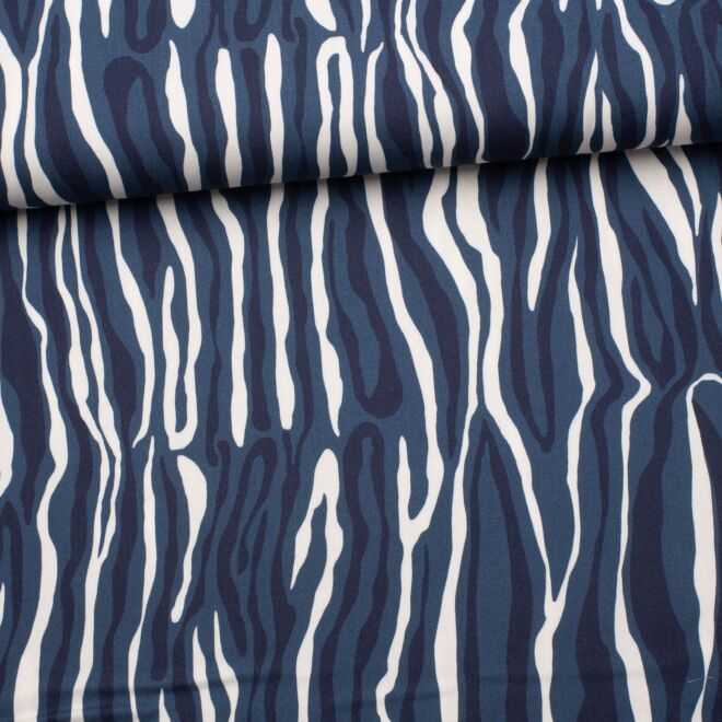 Viskose Wellenlinien blau