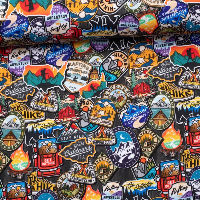 French Terry Camping Patches bunt