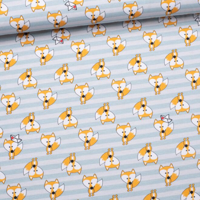 Jersey "Mister Fuchs" blau/grau gestreift