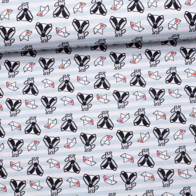 Jersey "Mister Fuchs" blau/grau gestreift