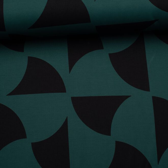 Premium Ramie-Viskosejersey "Hemisphere" petrol