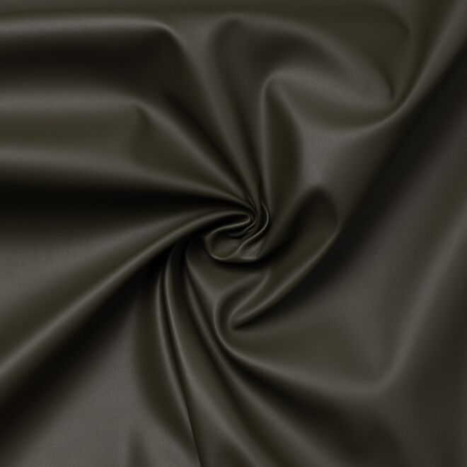 Stretch-Lederimitat khaki matt