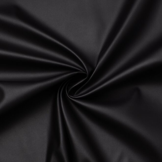 Stretch-Lederimitat schwarz matt