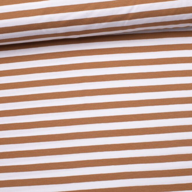 Streifenjersey "Joey" karamell