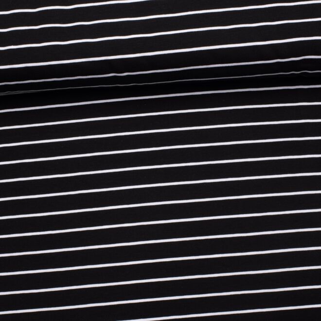 Streifenjersey "Isa" schwarz/weiß