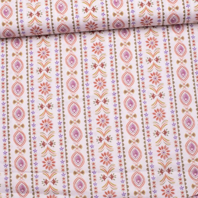 Baumwollwebware "Folklore Stripes" offwhite