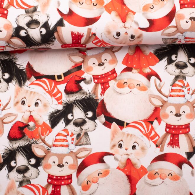 French Terry Joyful Friends of Christmas