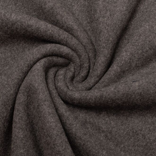 Bio-Baumwoll-Fleece anthrazit-meliert
