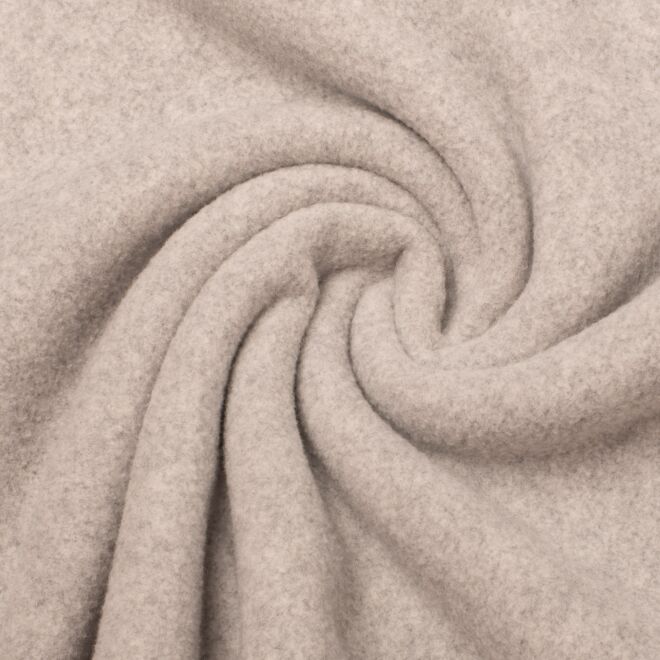 Bio-Baumwoll-Fleece hellgrau-meliert