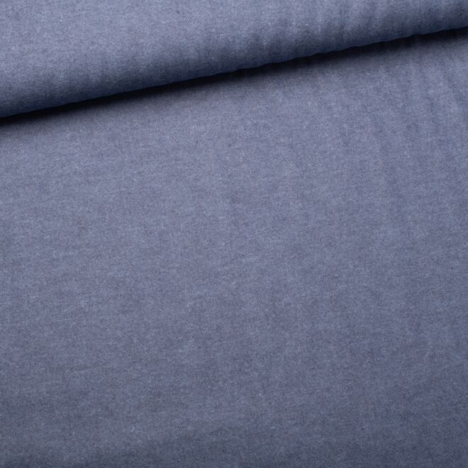 Baumwolle-Flanell "Hudson" jeansblau