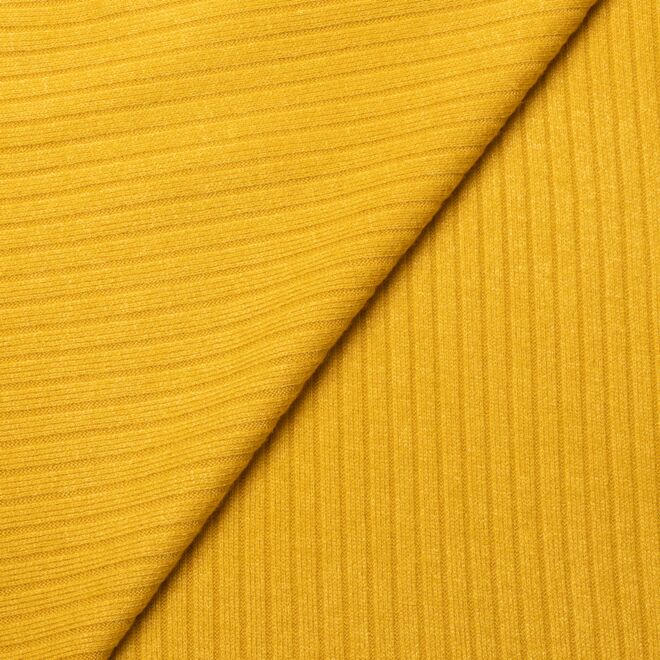 Viskose-Rippstrick goldgelb (made in Italy)